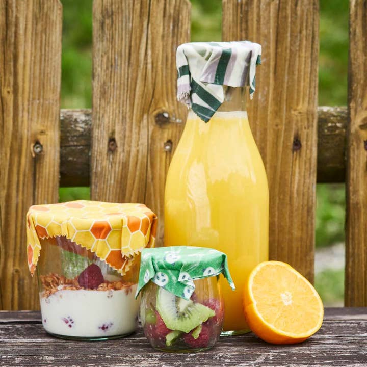 Pandoo - Wholesale Food Storage Wrap/Bag - Beeswax cloths starter set | 3 sizes2