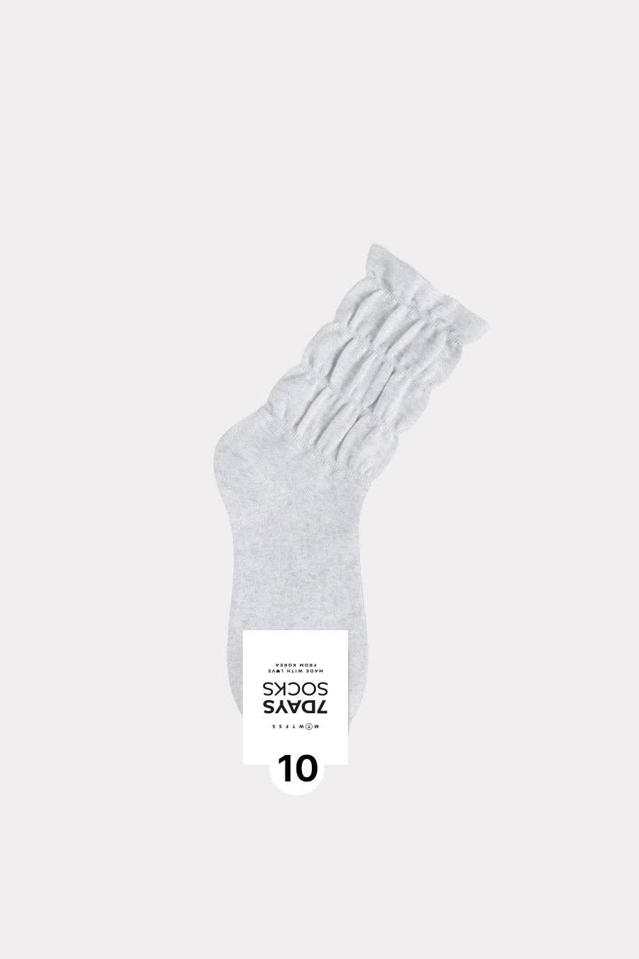 7DAYSSOCKS - Wholesale Socks - Women's - Women's Crew Daily Non Binding Shirring Solid Socks7