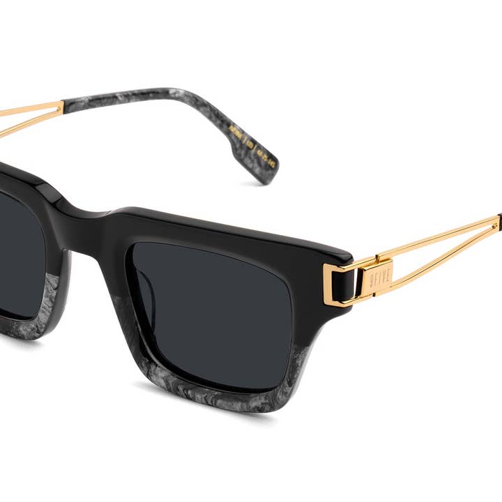 9FIVE Avenue Black Marble & 24K Gold Sunglasses for wholesale by 9FIVE