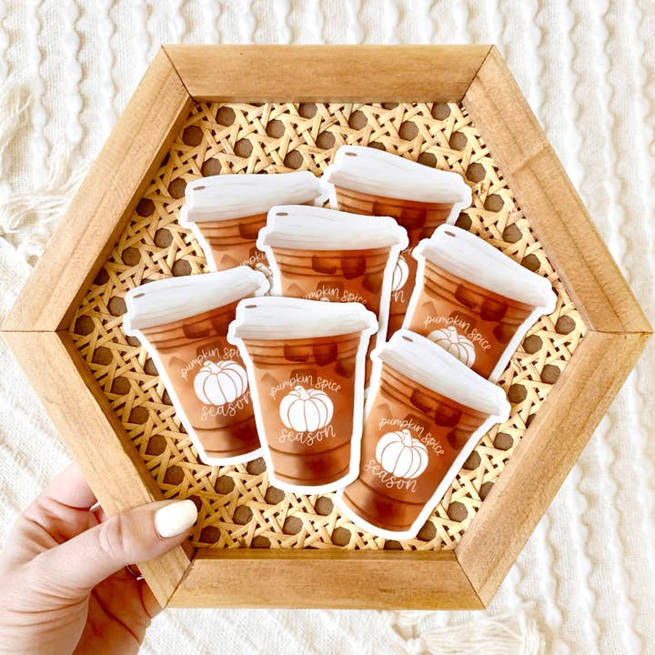 Elyse Breanne Design - Wholesale Sticker - Pumpkin Spice Latte Season 3x2in. Sticker | Fall & Halloween1