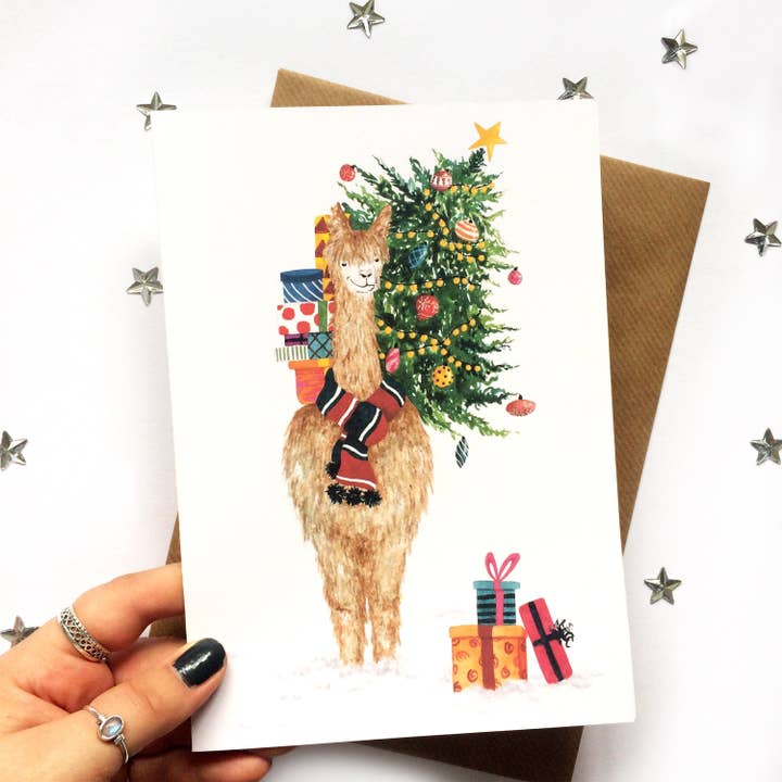 Llama julkort för wholesale av ZoeLathamDesigns