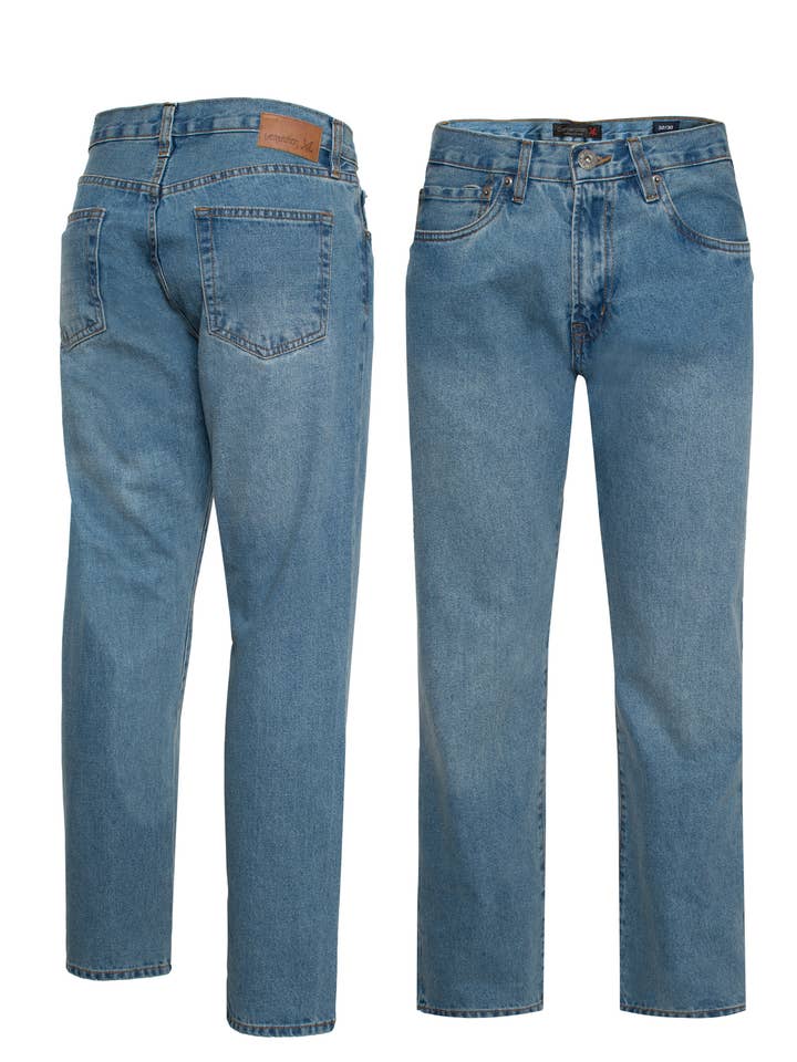 Men's Straight Leg Denim Jeans (HF-5010-TDK) for wholesale by Generation XYZ