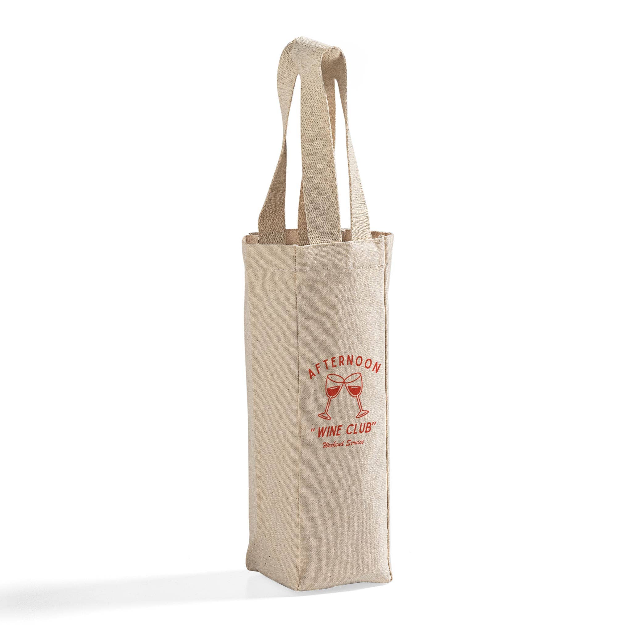 Natural TBF Custom Canvas Wine Tote - WB201 for wholesale on Faire1