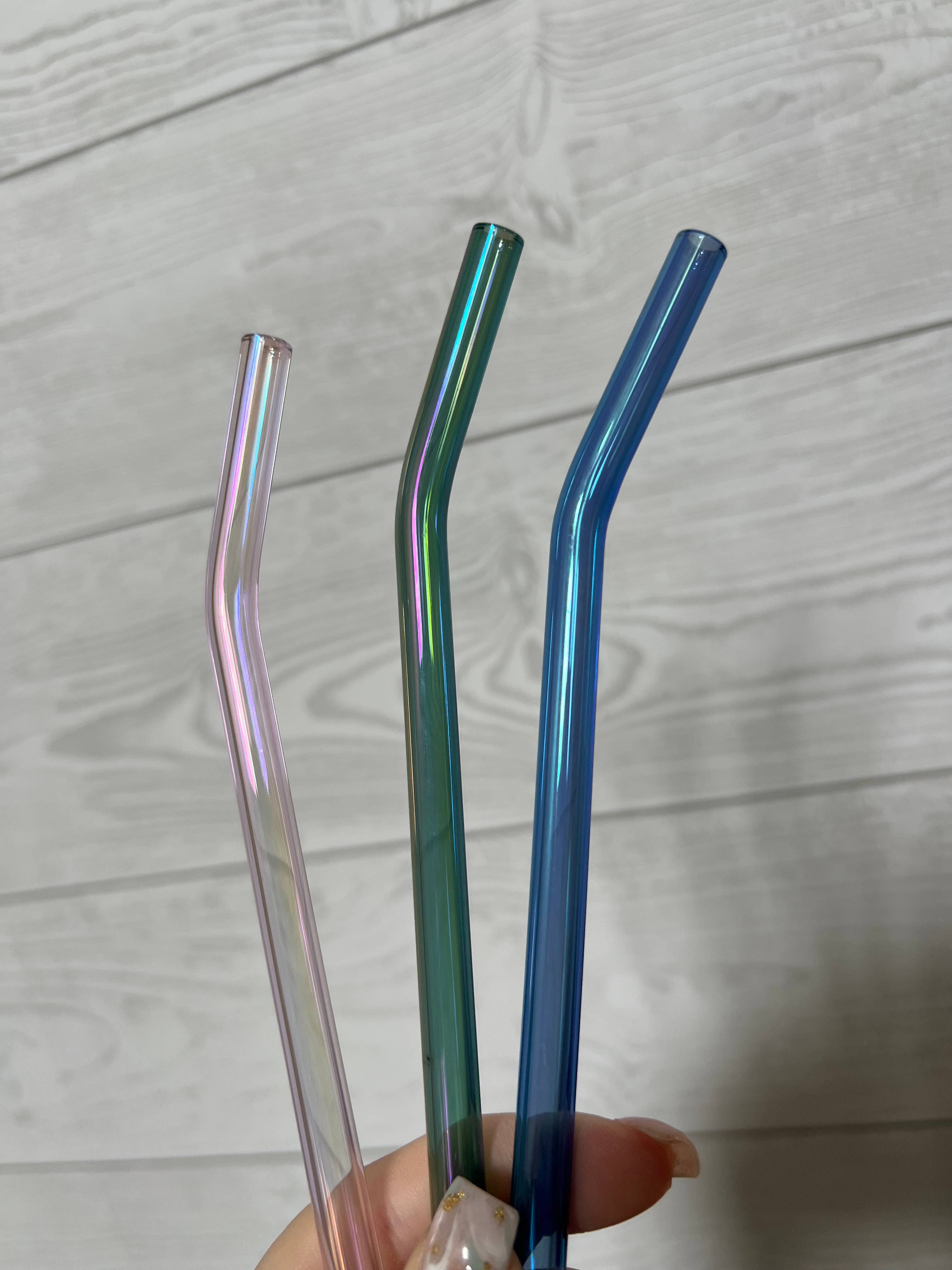 Mason Jar Designs - Wholesale Drinking Straw - Holographic glass straw2