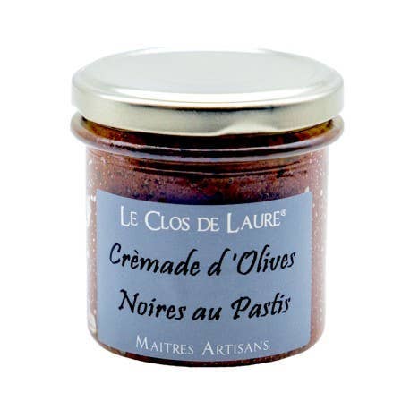 Crema de aceitunas negras al pastis - 130 gr para venta al por mayor de Le Clos de Laure