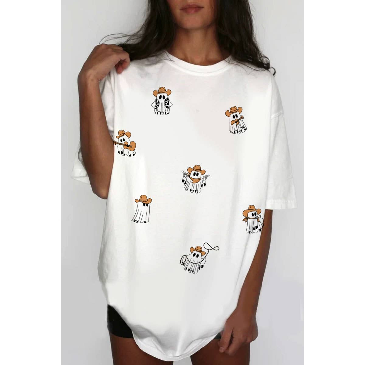 HRTandLUV - Wholesale T-Shirt (Graphic) - Women's - COWBOY GHOSTS OVERSIZED GRAPHIC TEE3
