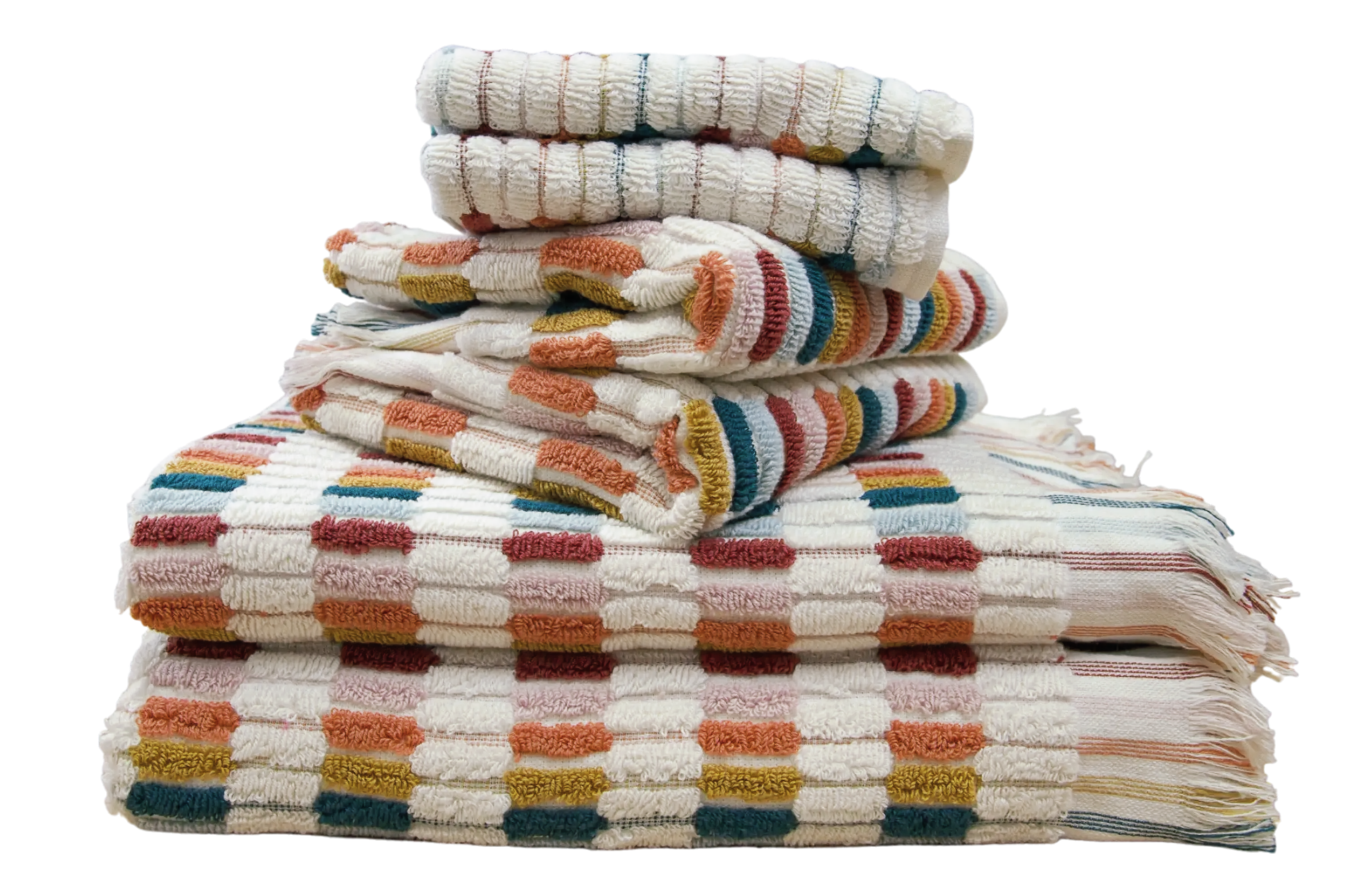Vaurna - Wholesale Towel Set - Shaggy Ribbed Bath Towel, 100% Comb Cotton, Vibrant Colors3