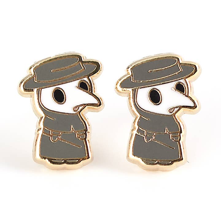 Plague Doctor Earrings for wholesale by LuxCups Creative