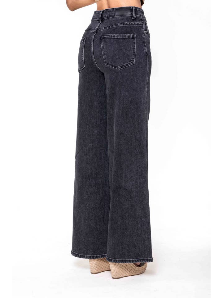 Nina Carter - Vente Jean – femme - Nina Carter super WIDE LEG taille haute stretch YY3006