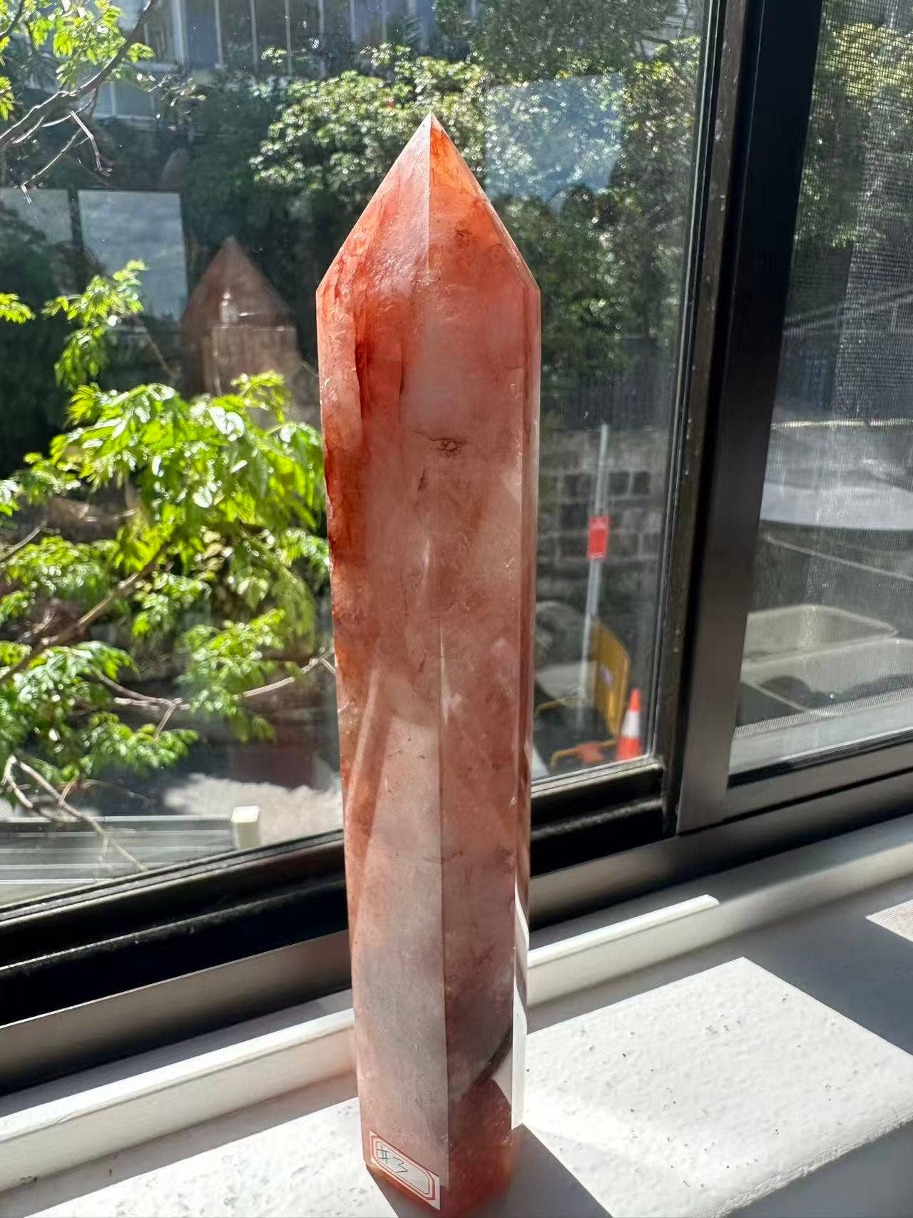 Moon Rituals - Wholesale Spiritual Stone/Crystal - Extra Large Fire Quartz Tower (Hematoid Quartz) | Powerful Grounding Crystal for Root Chakra Healing & Passion, christmas crystal gift #312