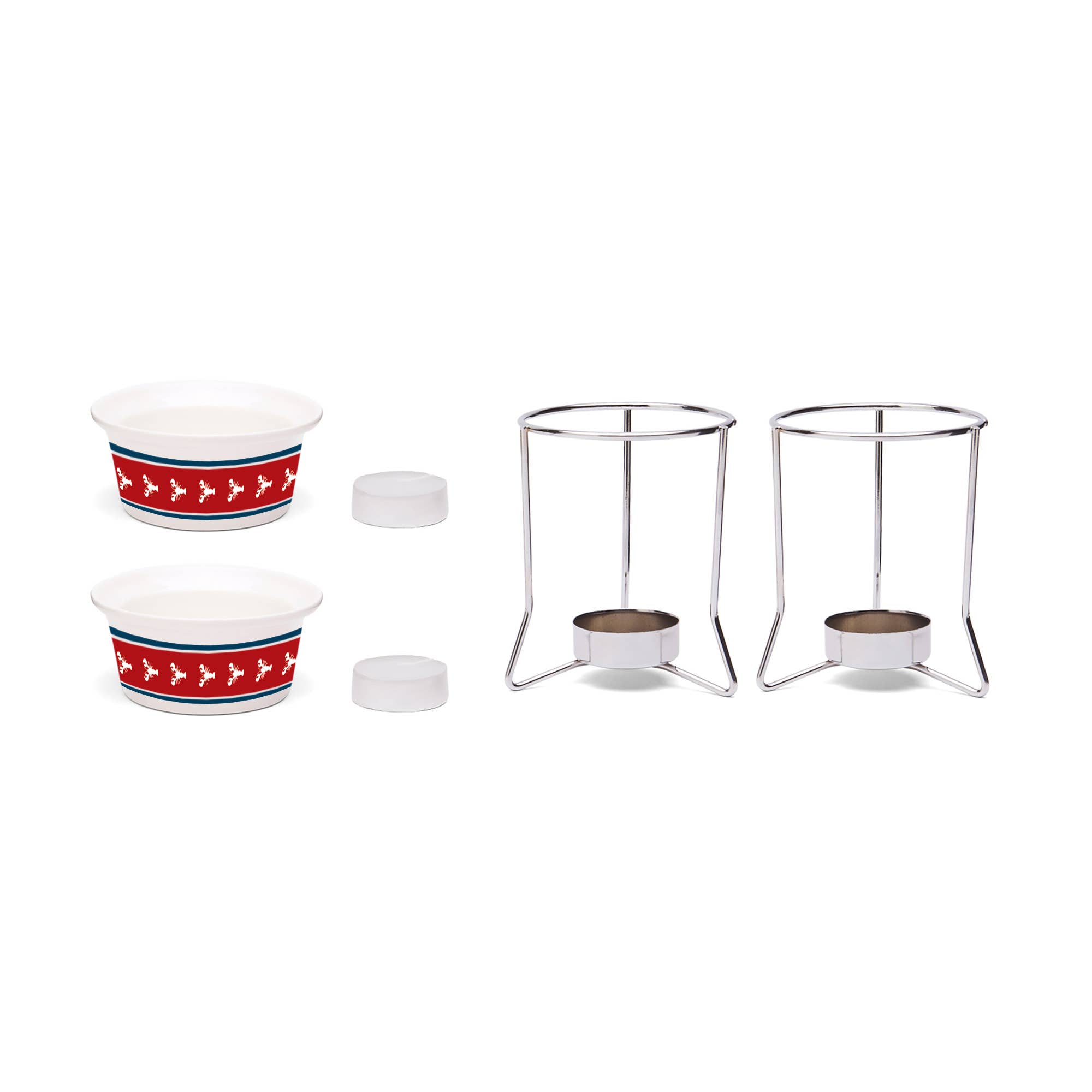 Fox Run Brands - Wholesale Butter Dish - Nantucket Seafood Butter Warmers, Set of 2, 3.25" x 4.5"3