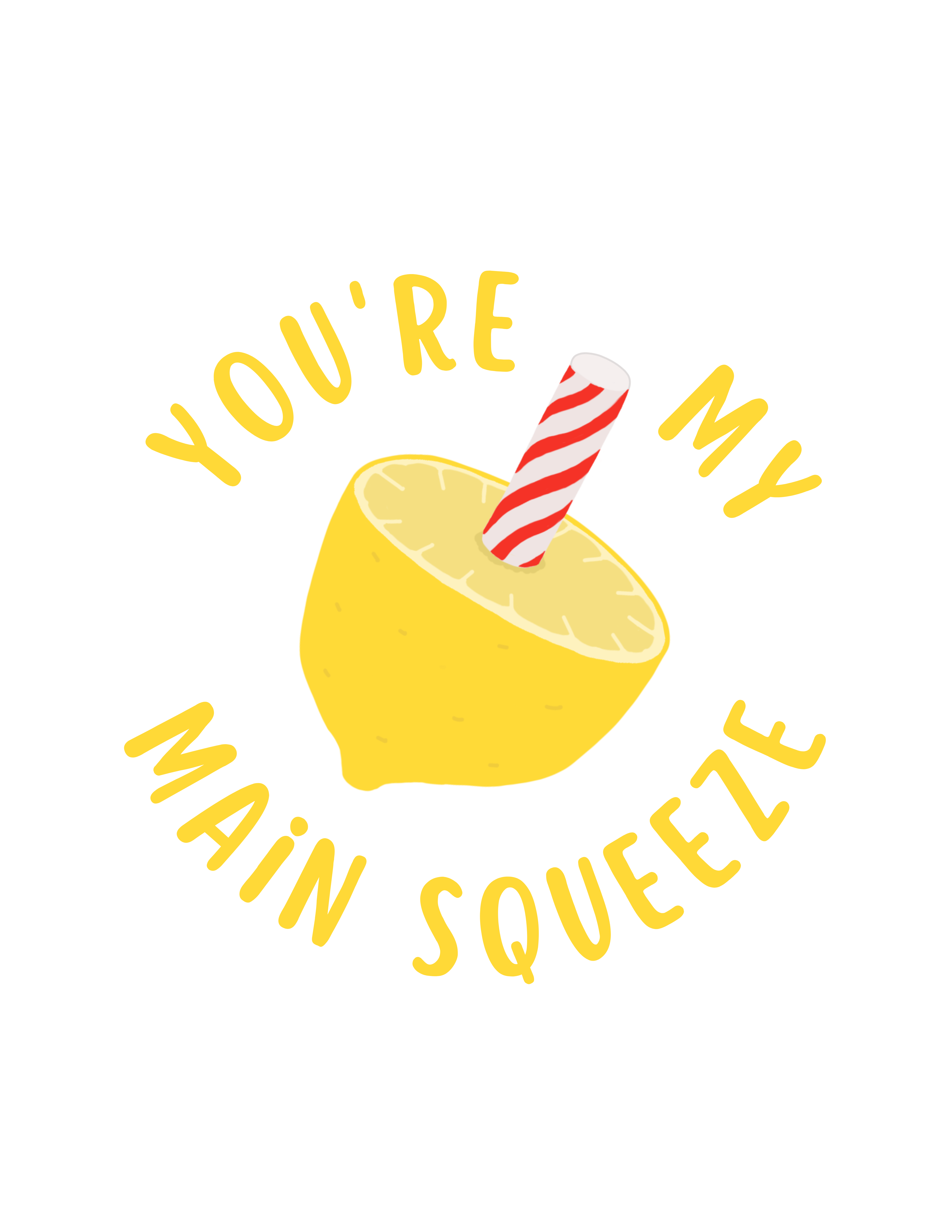 Chesapeake Charm Shop – Großhandel Liebeskarte – Main Squeeze Grußkarte (mit einem Zitronen-Pfefferminzstäbchen)1