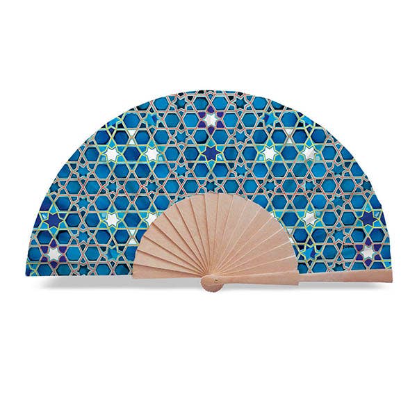 JUMI - Wholesale Party/Paper Folding Fan - Arabesque Black Fabric Fan0