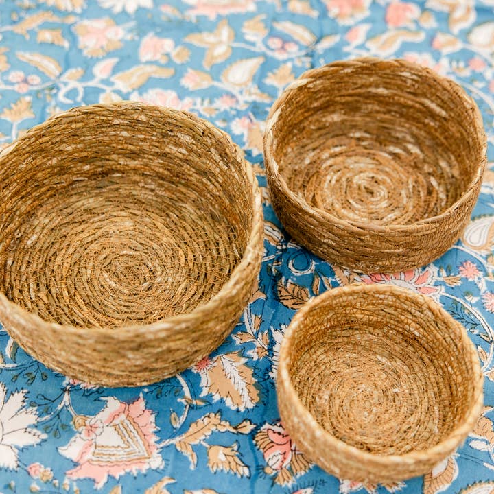 Rahab's Rope - Wholesale Basket - Hand-Stitched Hogla Basket-Nesting Set of 32