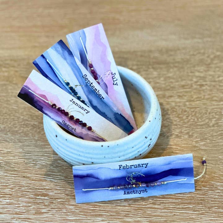 Picki Nicki - Vendita all'ingrosso Parure di gioielli - Braccialetto Birthstone, set di pietre preziose su carte4