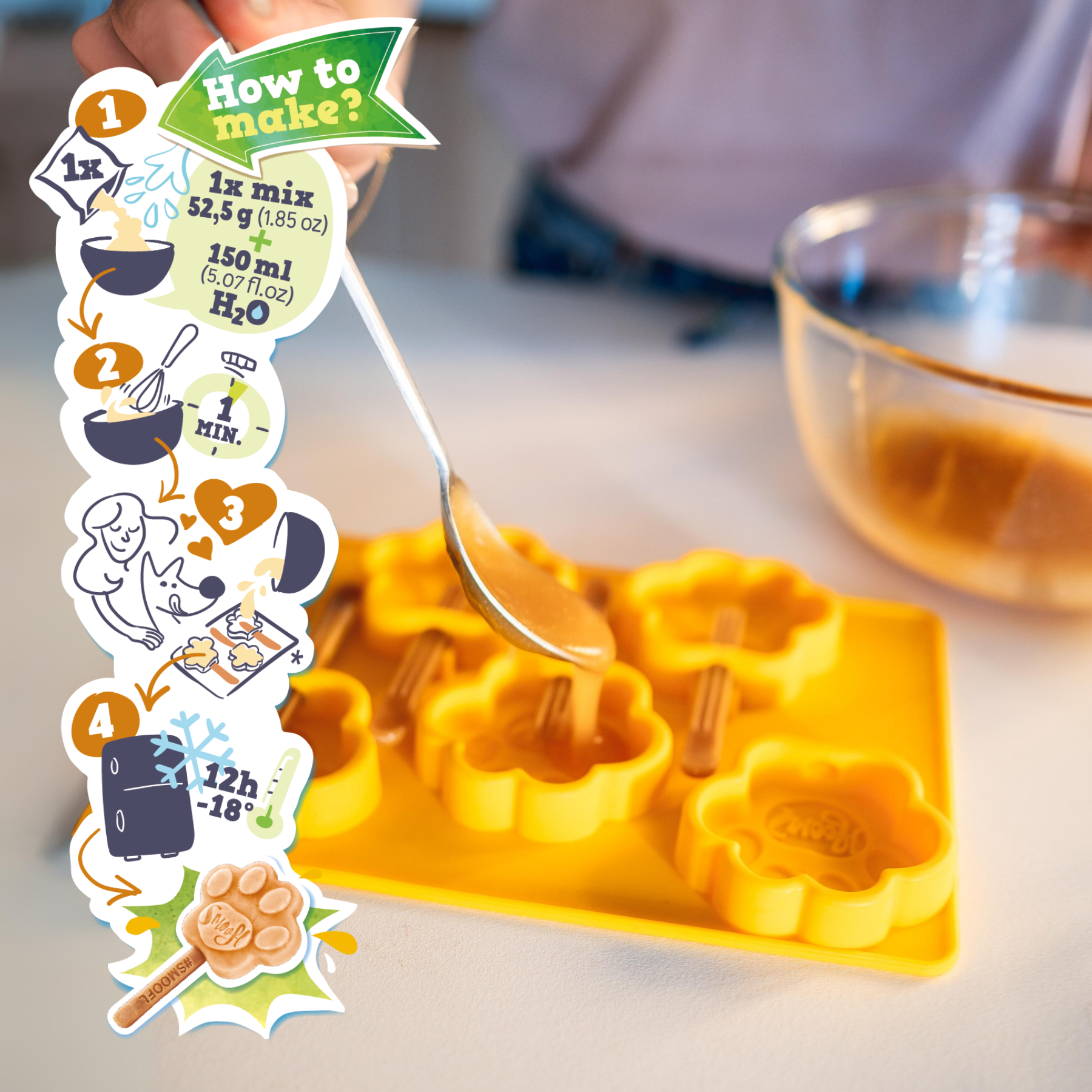 Smoofl – Großhandel Nahrungsergänzungsmittel für Haustiere – Hund – Starterkit für Hunde-Eis – kleines Set für kleine Hunde2