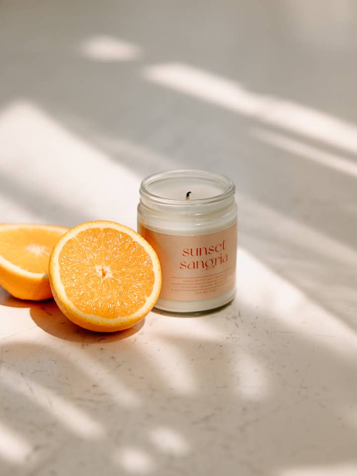 Sunset Sangria soy candle | SUMMER COLLECTION for wholesale by Soul Roots Wax Co.