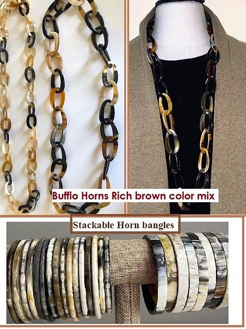 Cozee Cashmere - Wholesale Jewelry Set - Horn Bangles1