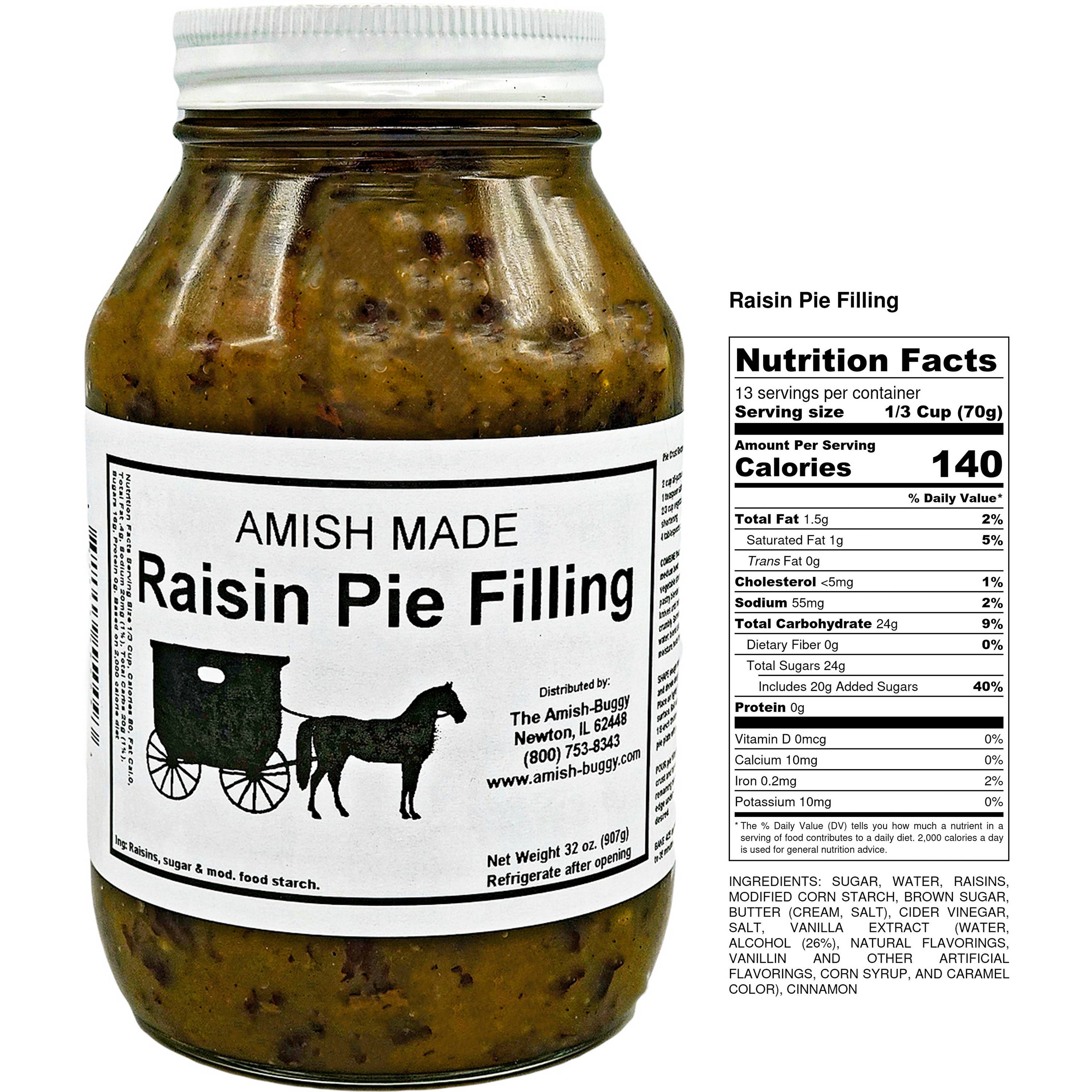 Arndt's Fudgery LLC - Wholesale Jam/Jelly - Amish Pie Filling - 32 Oz Jar4