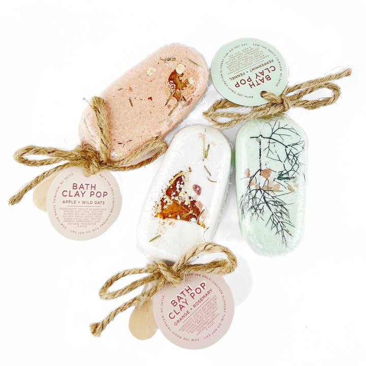 Sow the Magic - Wholesale Bath Bomb/Fizz - Botanical Bath Clay Pops With Dried Fruit and Epsom Salt