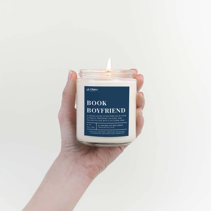 Book Boyfriend Candle for wholesale by CE Craft Co