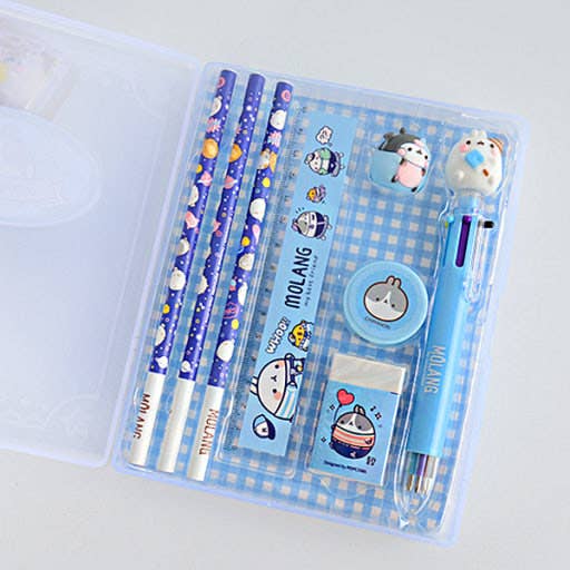 K-Wonderland - Vendita all'ingrosso Set di cartoleria/cancelleria - Set di Cancelleria Molang – Confezione Regalo di Forniture Scolastiche Carine9