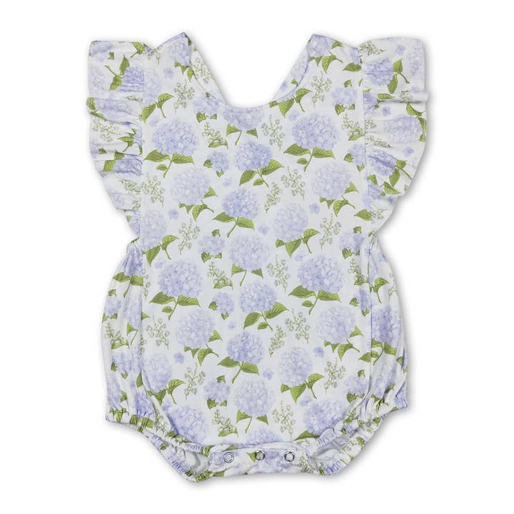 Yawoo Garments - Wholesale Bodysuit (Non-Footed) - Baby - Flutter sleeves floral baby girls spring summer romper