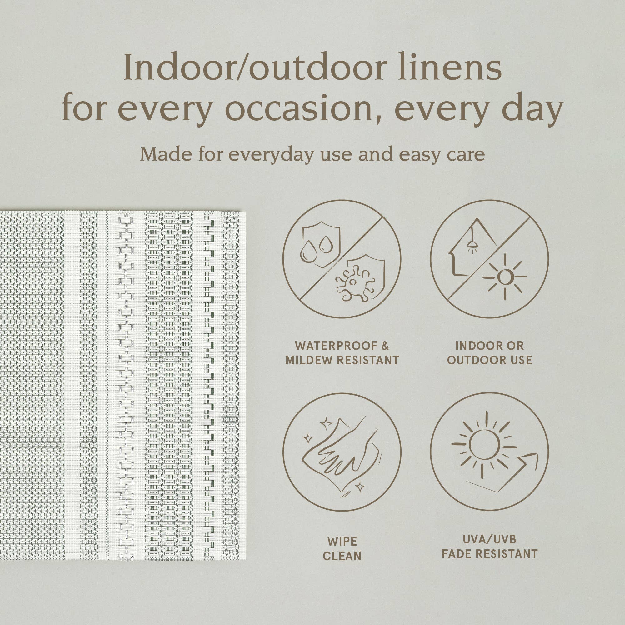 over&back - Wholesale Placemat - Reversible Woven Placemats – Set of 414