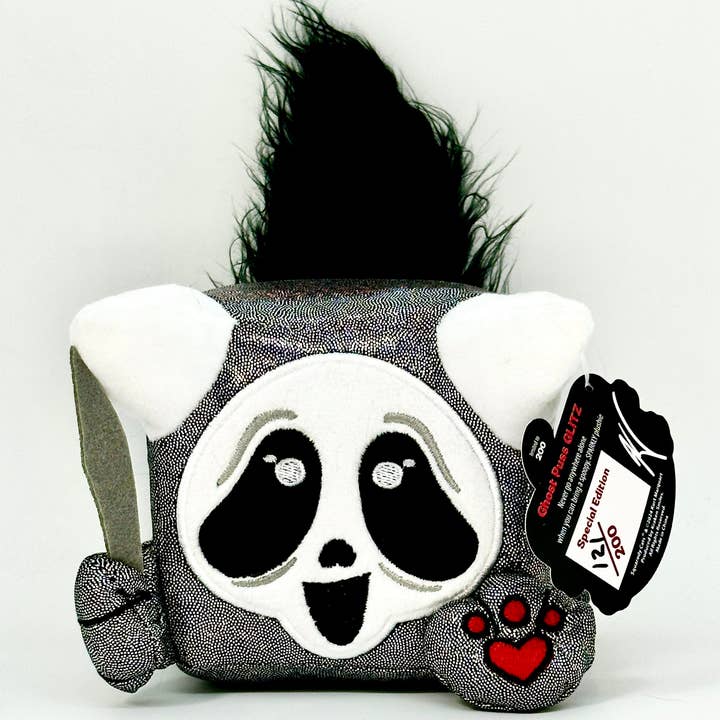 Squaredy Cats - Wholesale Stuffed/Plush Toy - Kids & Baby - GhostPuss GLITZ signature size NUMBERED plushie xxx/200
