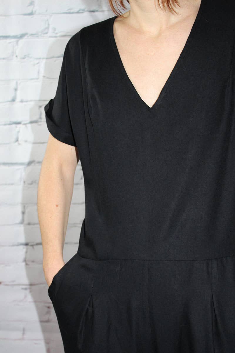 Eglantine et Zoé - Wholesale Fabric - Black Licorice Fabric - Viscose Twill2