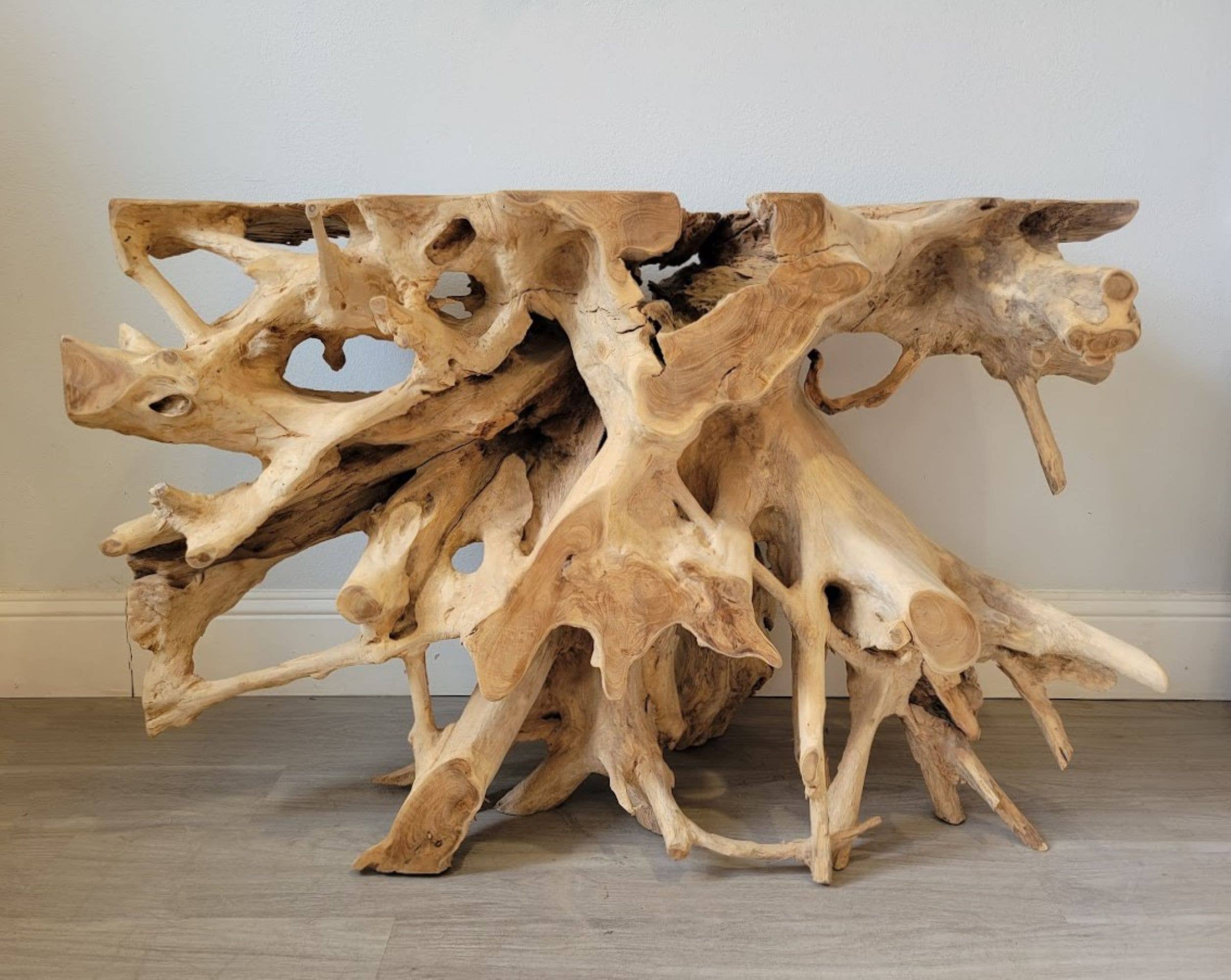 Storied Roots - Wholesale Console Table - 4 ft Teak Root Console Table4