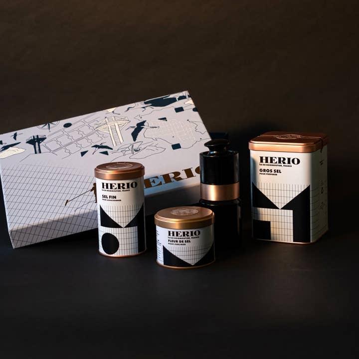HERIO - Wholesale Gift Box - PRESTIGE GIFT BOX: THE 3 SALTS AND THE GRINDER0