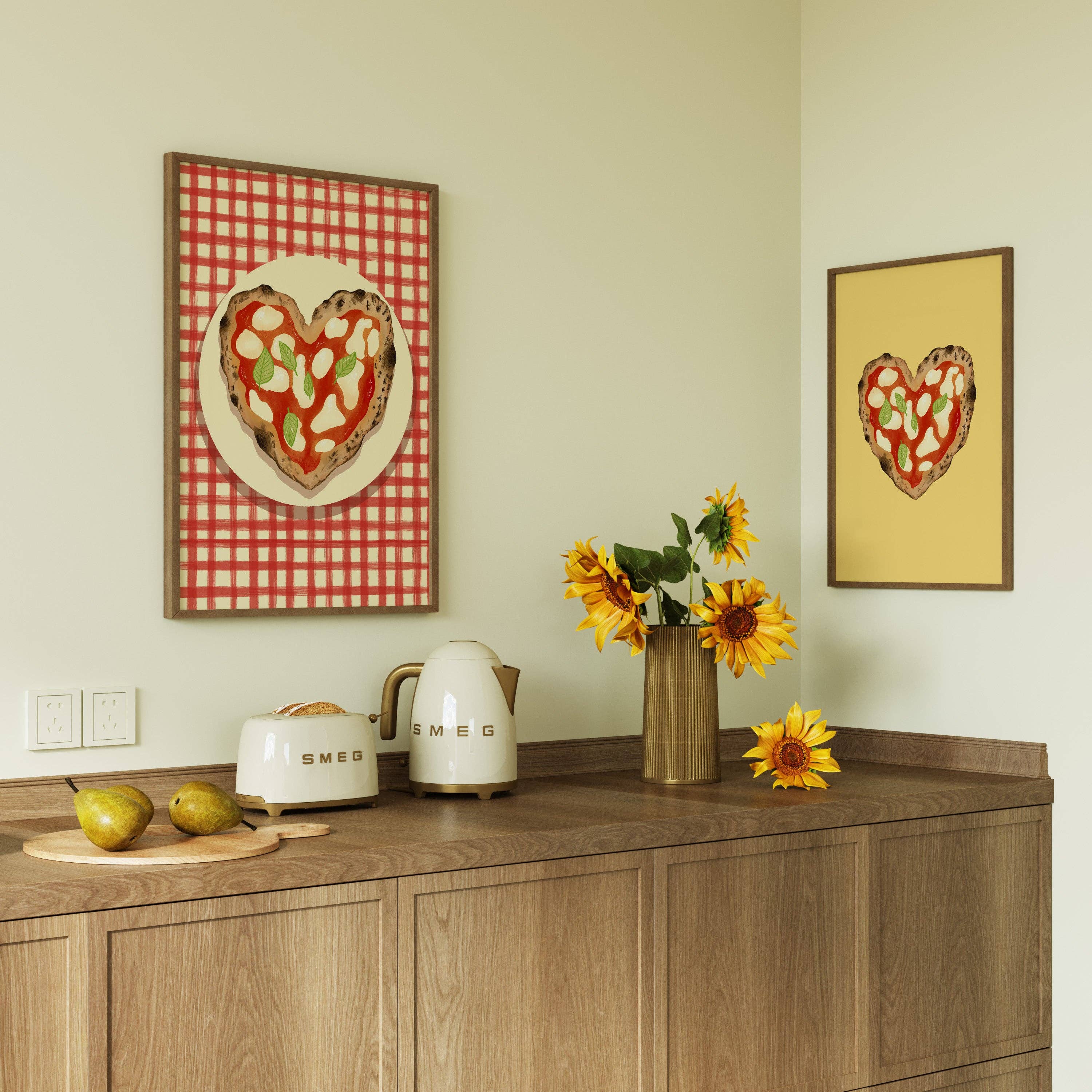 Studio Dolci – wholesale Poster – POSTER PIZZA HEART LIGHT YELLOW3