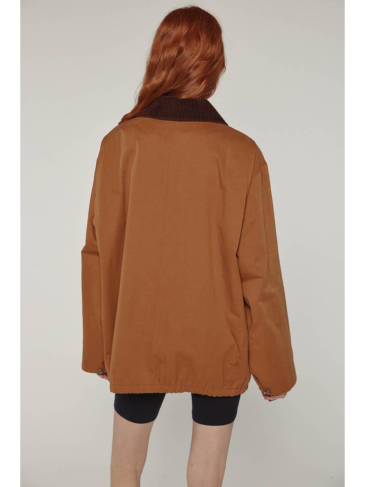 Brown Cotton worker jacket for wholesale on Faire14