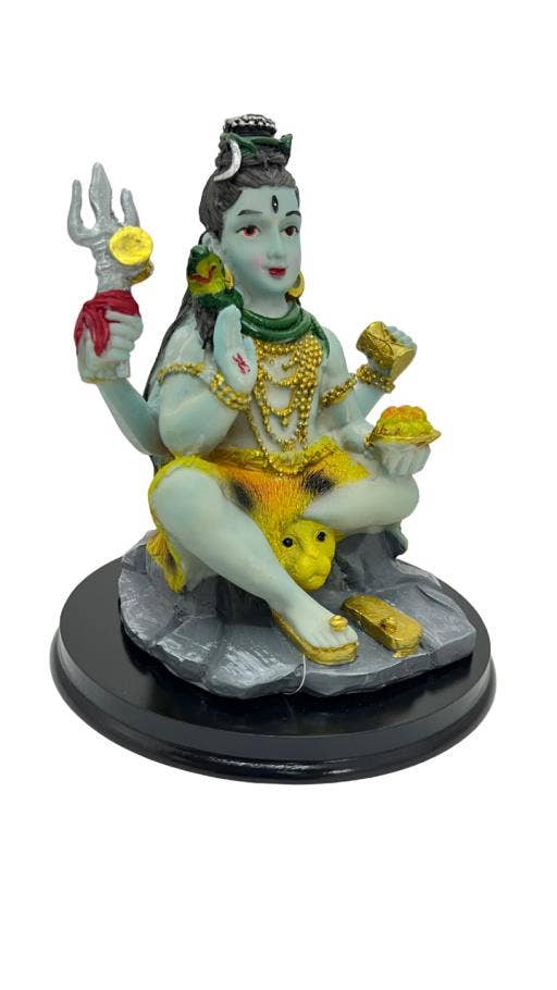 International Gifts Ltd. - Wholesale Decorative Figurine - Zenn Shiva Statue Blue Yellow Black-0200