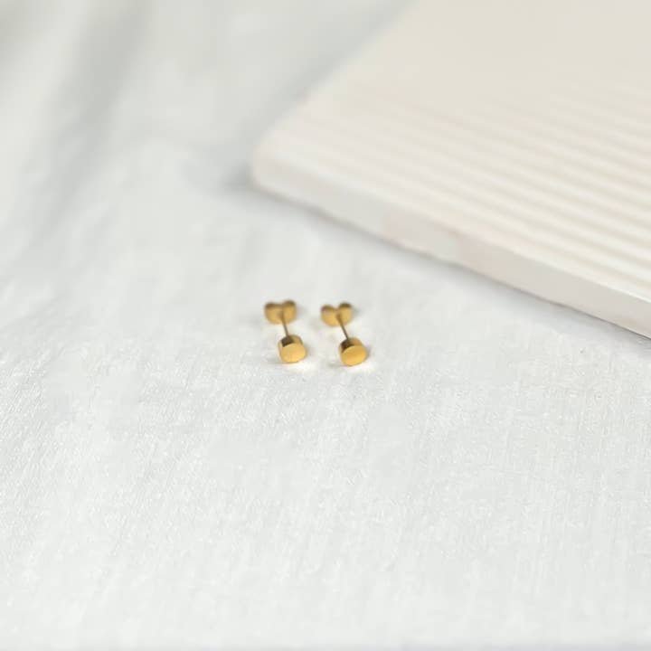 Tiny Circle Stud Earring for wholesale by Natalie Clare Collections