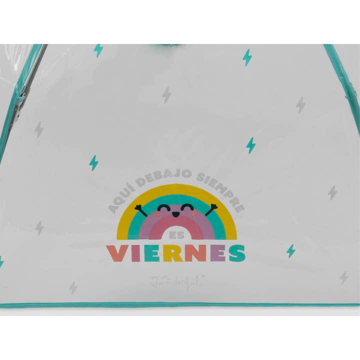 Mkr International - Wholesale Umbrella - Women's - Automatic Transparent Umbrella with Phrases. Mr.Wonderful3