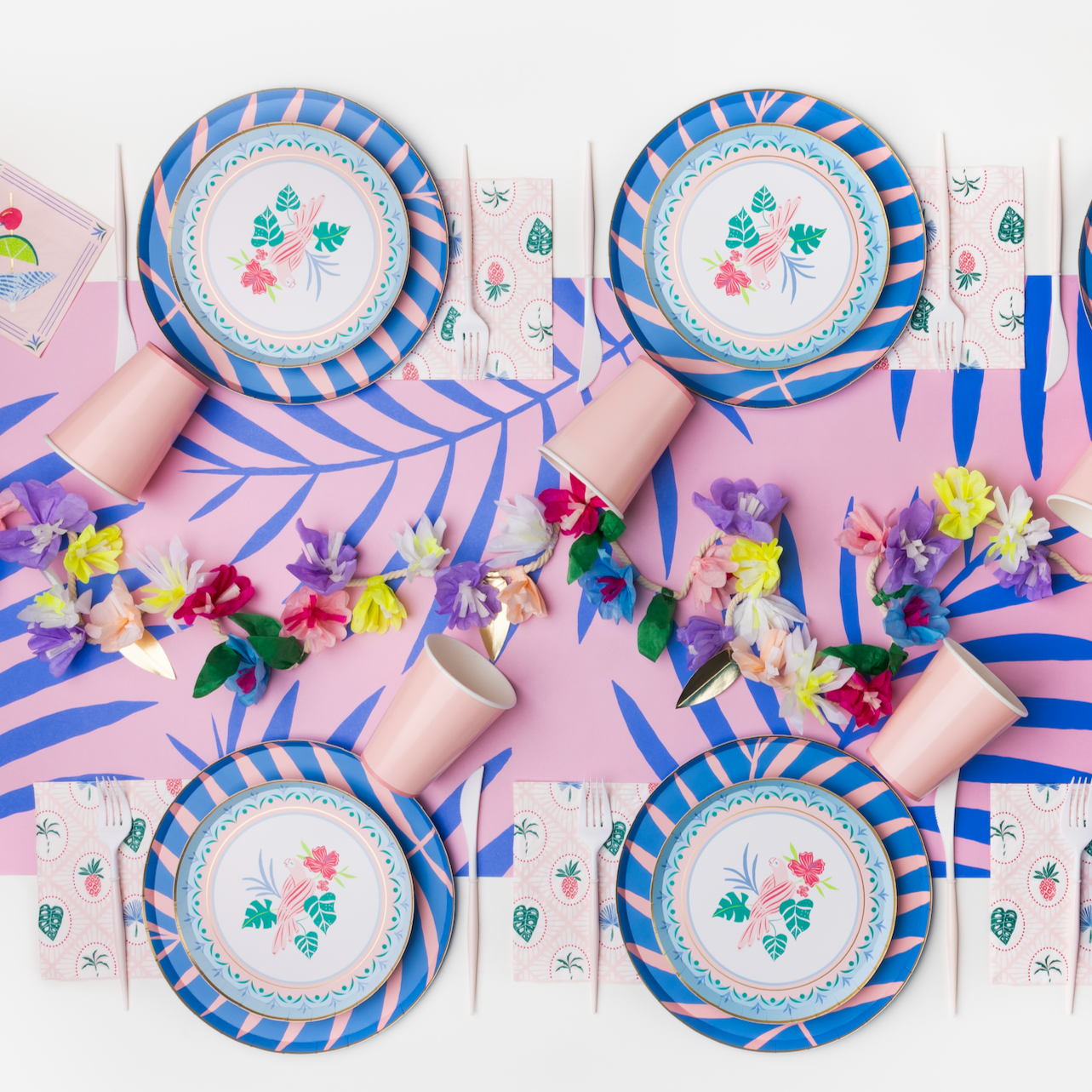 Bonjour Fête - Vente Assiette jetable - GRANDS PLATS LUAU PALM2