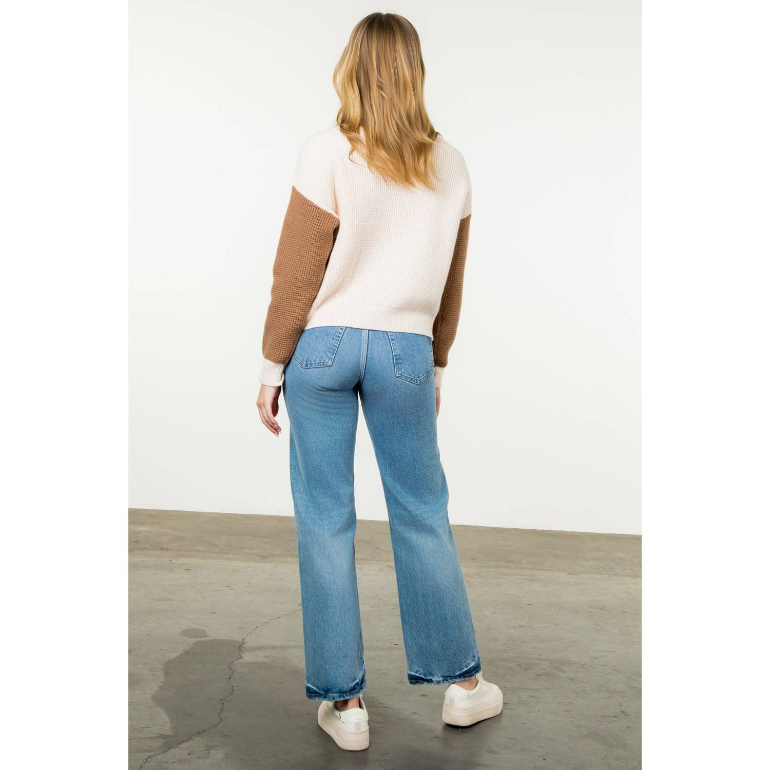 THML - Wholesale Knit Sweater - Women's - Colorblock Knit Sweater14