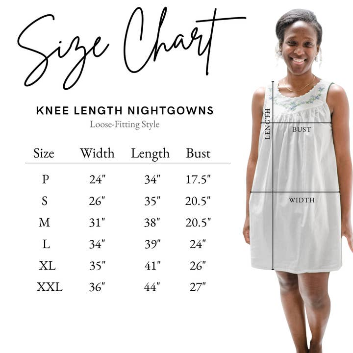 Maison d' Haiti - Wholesale Nightgown – Women’s - Embroidered Cotton Nightgown - White Floral Design4