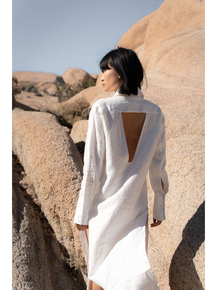 A Perfect Nomad - Wholesale Dress - Women's - evolve linen shirt dress
