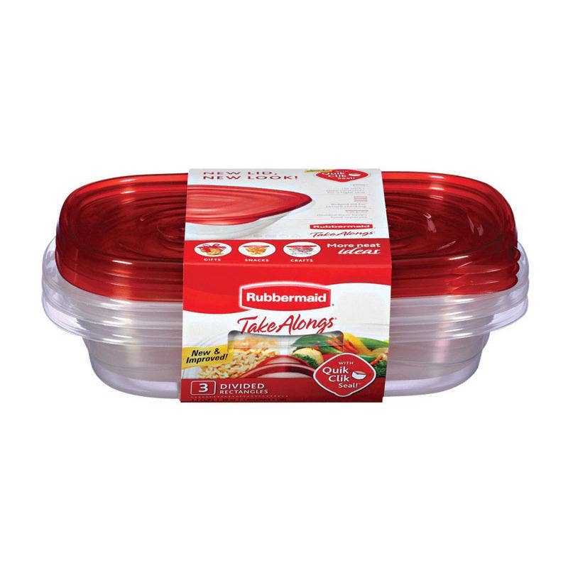 Everyday Supply Co - Wholesale Food Storage Container - Rubbermaid TakeAlongs 3pk 3.7-Cup Clear Food Containers0