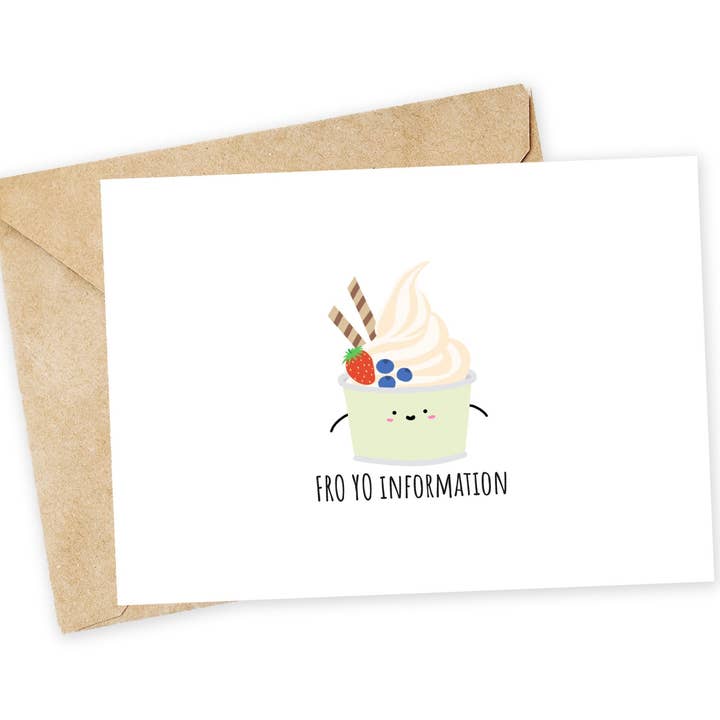 Frozen Yogurt-tema Hilsen Kort til Alle Anledninger for engroshandel hos Chewy Lemon Studio