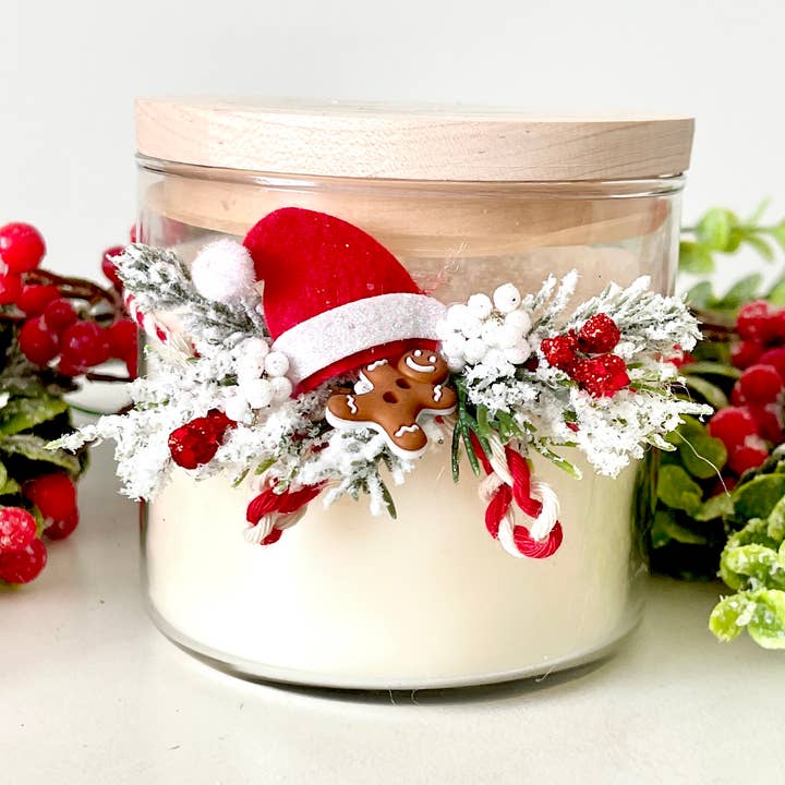 Santas Cookies Christmas Candle, Nutmeg , Ginger, Vanilla for wholesale by Loving Lights Candles LLC
