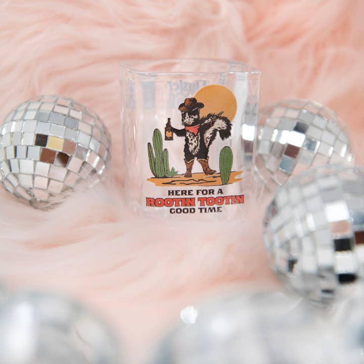 Cluster Funk Studio - Wholesale Shot Glass - Skunk Cowboy: Rootin Tootin Shot GlassÂ