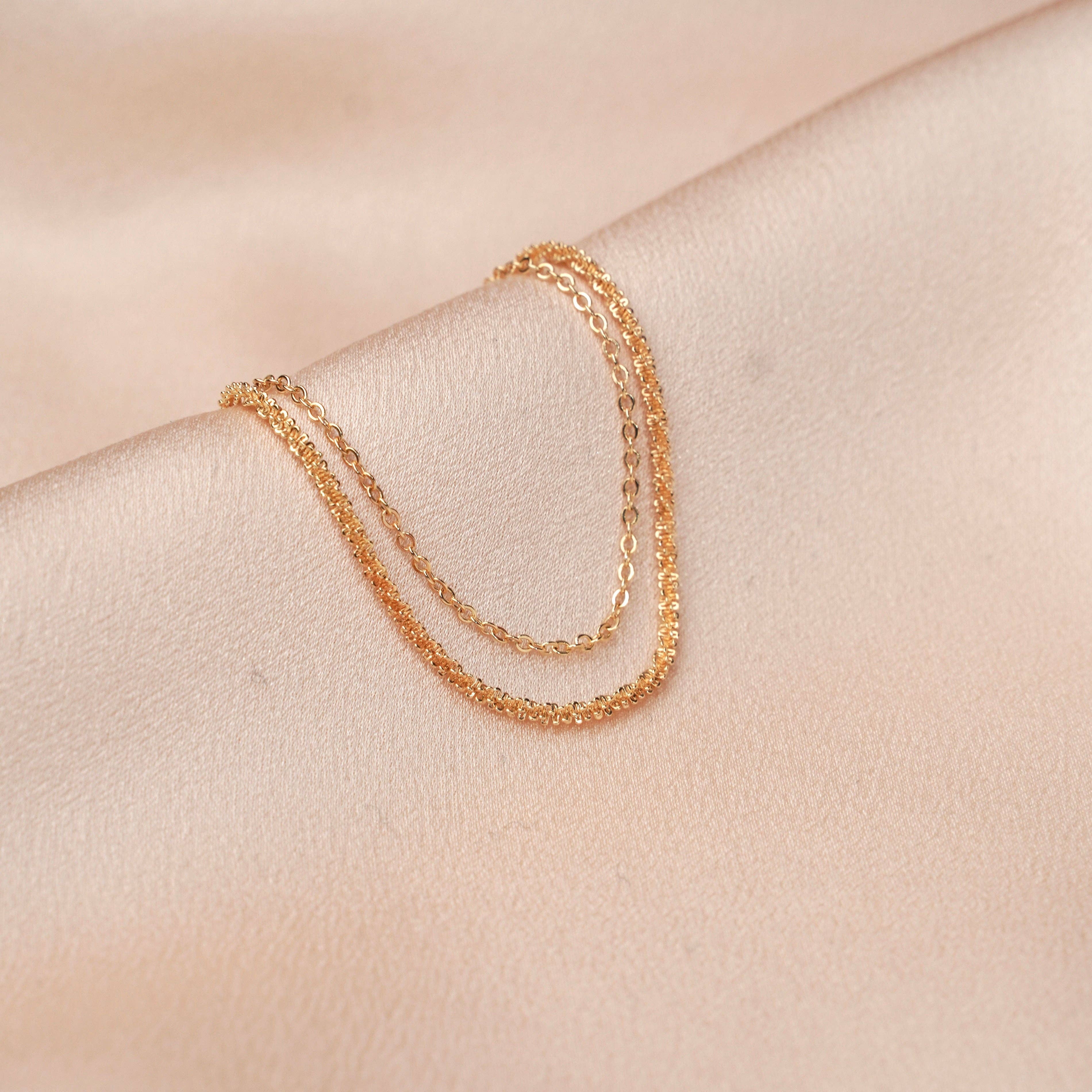 Meora Paris - Wholesale Link & Chain Bracelet - 18k Gold Plated Double Bracelet4