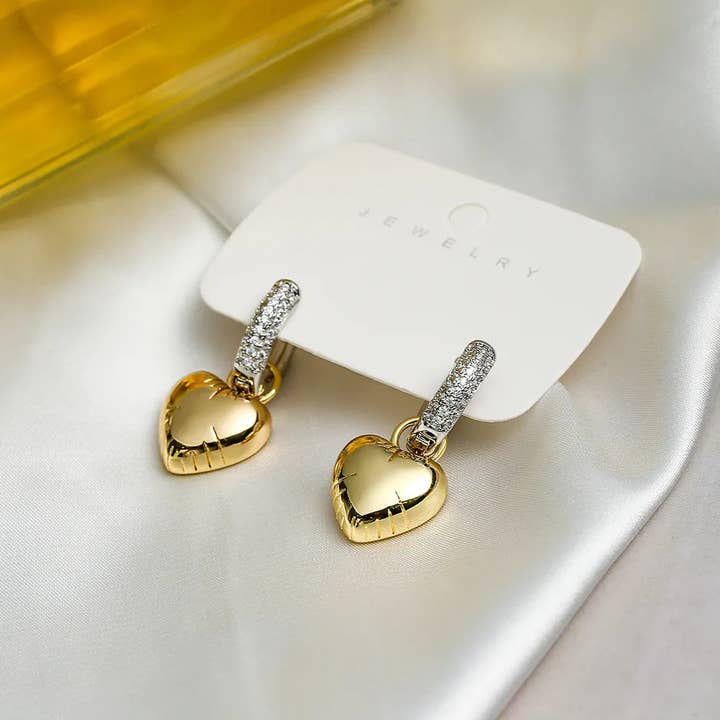 Yaya's Luxe Wholesale – wholesale Hoop-örhängen – Örhängen med diamantberlock i 18k guldplätering
