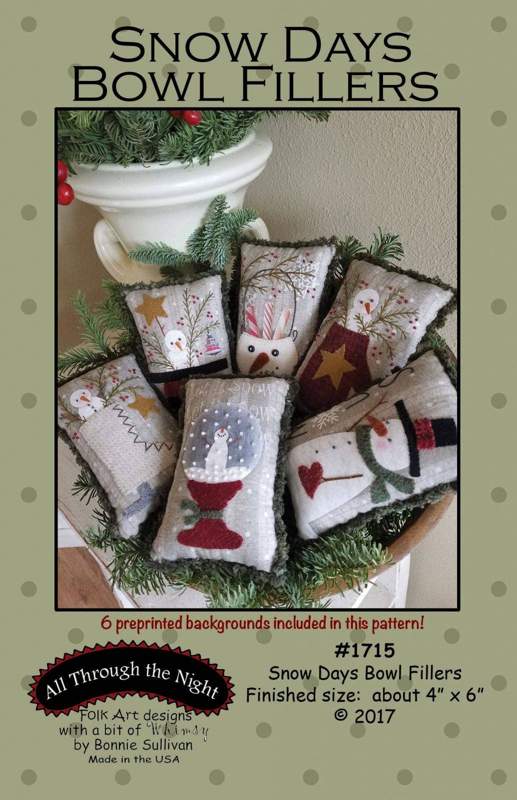 All Through The Night - Wholesale Craft Sewing Kit - 1715 - Snow Days Bowl Fillers