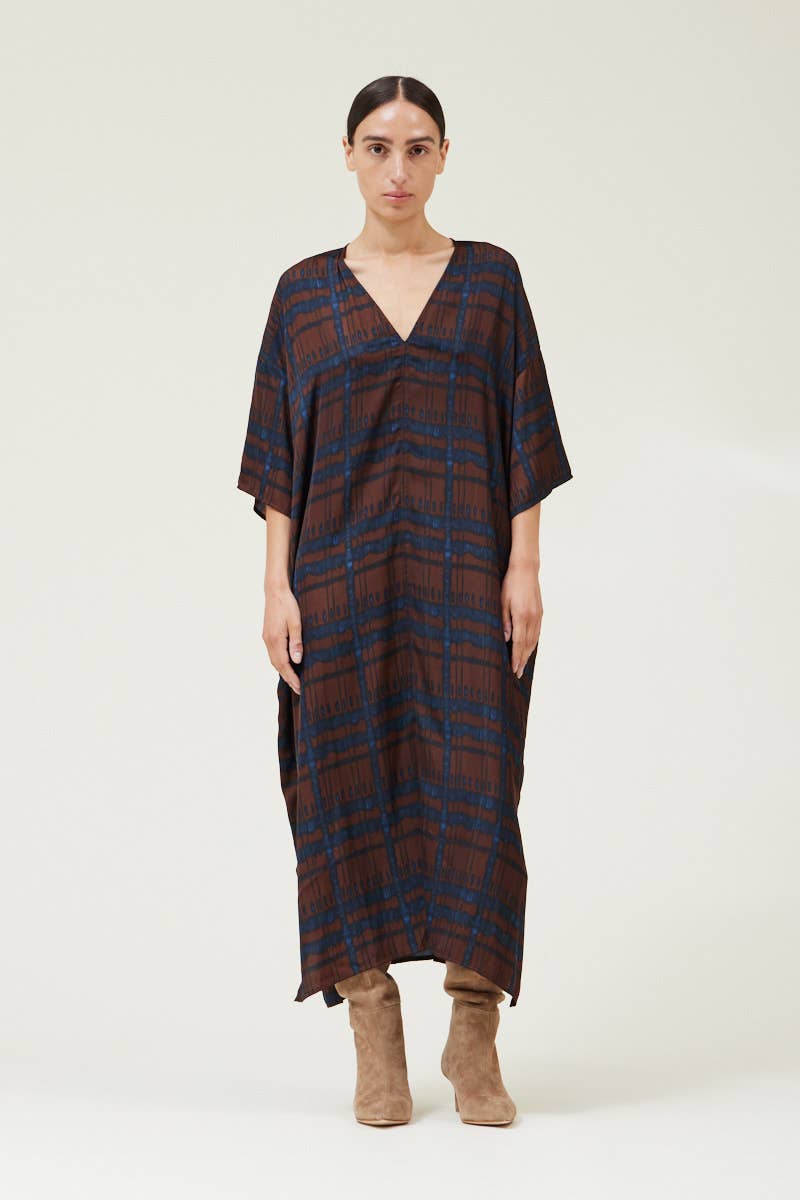 Grade & Gather – wholesale Dress – Women's – 60326PL - SATIN PRINT TUNIC DRESS7