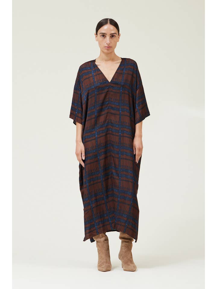 Grade & Gather - Wholesale Dress - Women's - 60326PL - SATIN PRINT TUNIC DRESS7